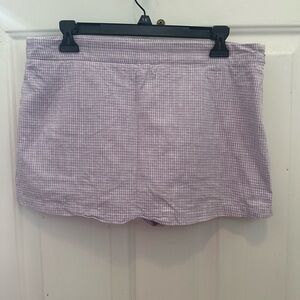 Free People lilac plaid skort